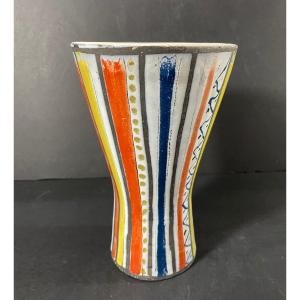 Earthenware Vase By Roger Capron In Vallauris