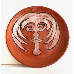 Ceramic Plate By Jean Marais Vallauris