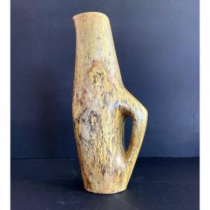 Zoomorphic Earthenware Pitcher By André Aleth-masson