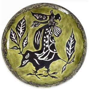 Large Ceramic Dish Designed By Jean Lurçat Sant Vicens