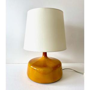 Large Glazed Earthenware Lamp By Jacques And Dani Ruelland 1970