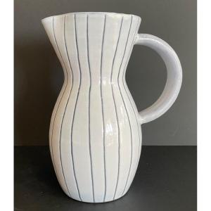 French Ceramic Pitcher Jacques Innocenti Vallauris 50s
