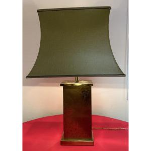 Gilded Brass Lamp: Refinement And Vintage Shine