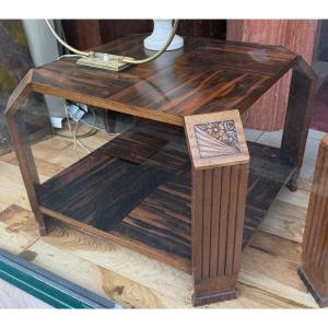 Art Deco Coffee Table In Macassar Ebony – Large Model