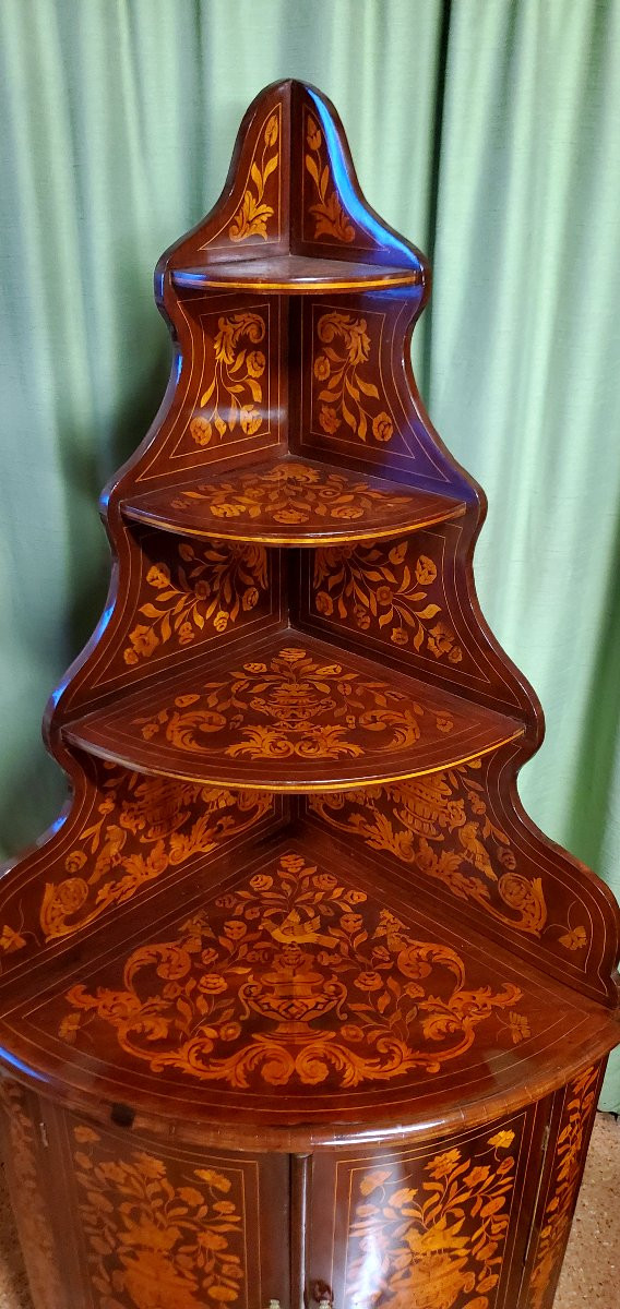 Angoliera Oalandese epoca 1700 in legno di Mogano -photo-2