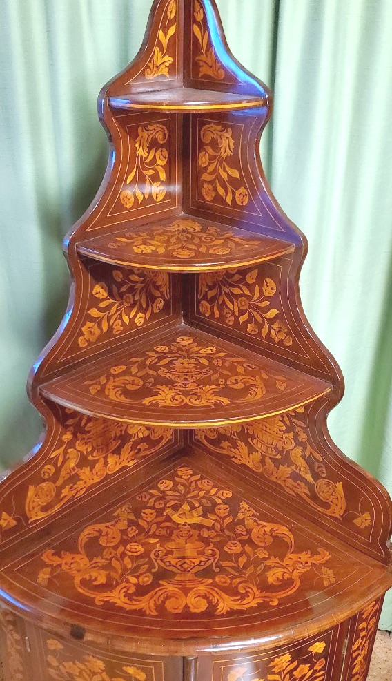 Angoliera Oalandese epoca 1700 in legno di Mogano -photo-2