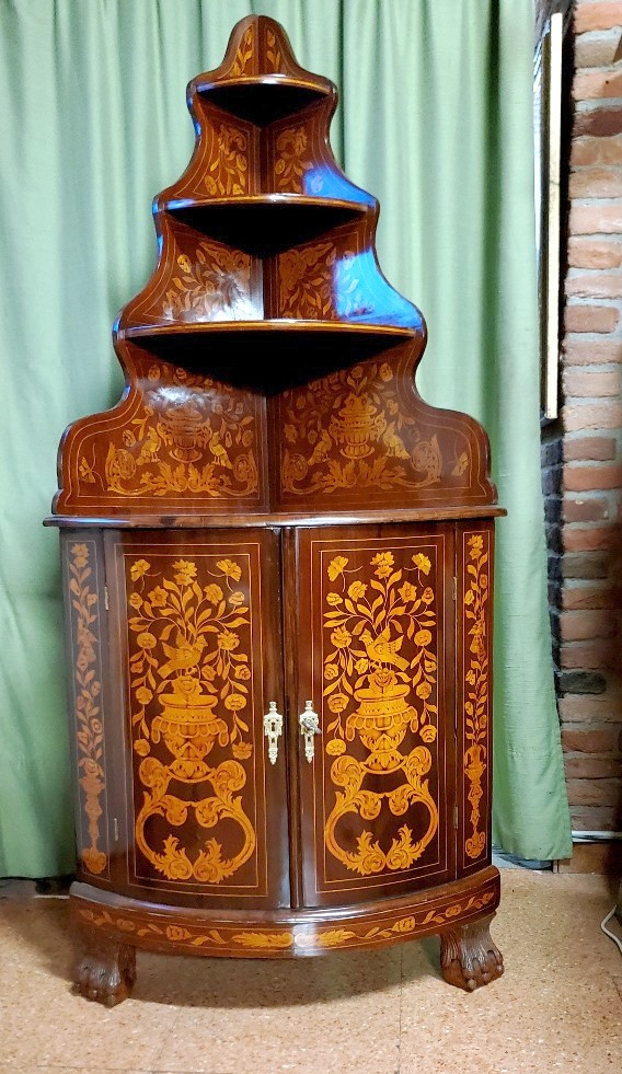 Angoliera Oalandese epoca 1700 in legno di Mogano 