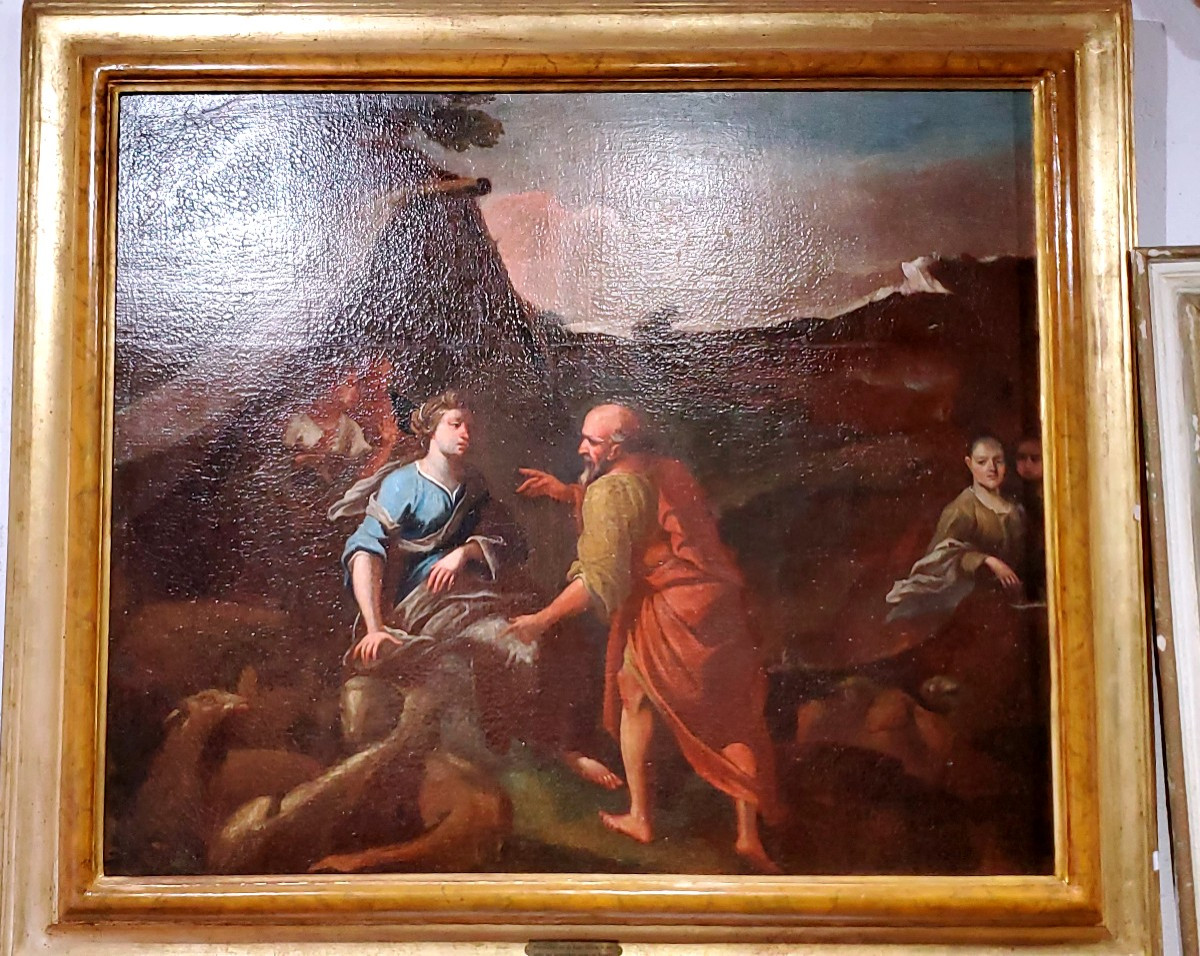 due Dipinti epoca 1600  raffiguranti storia di Ester e il Re Assuero epoca 1600-photo-2