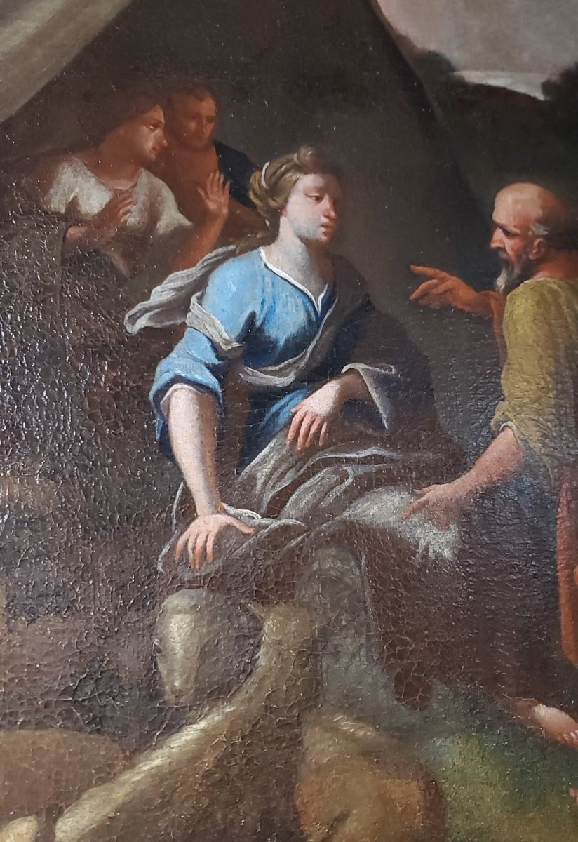 due Dipinti epoca 1600  raffiguranti storia di Ester e il Re Assuero epoca 1600-photo-3