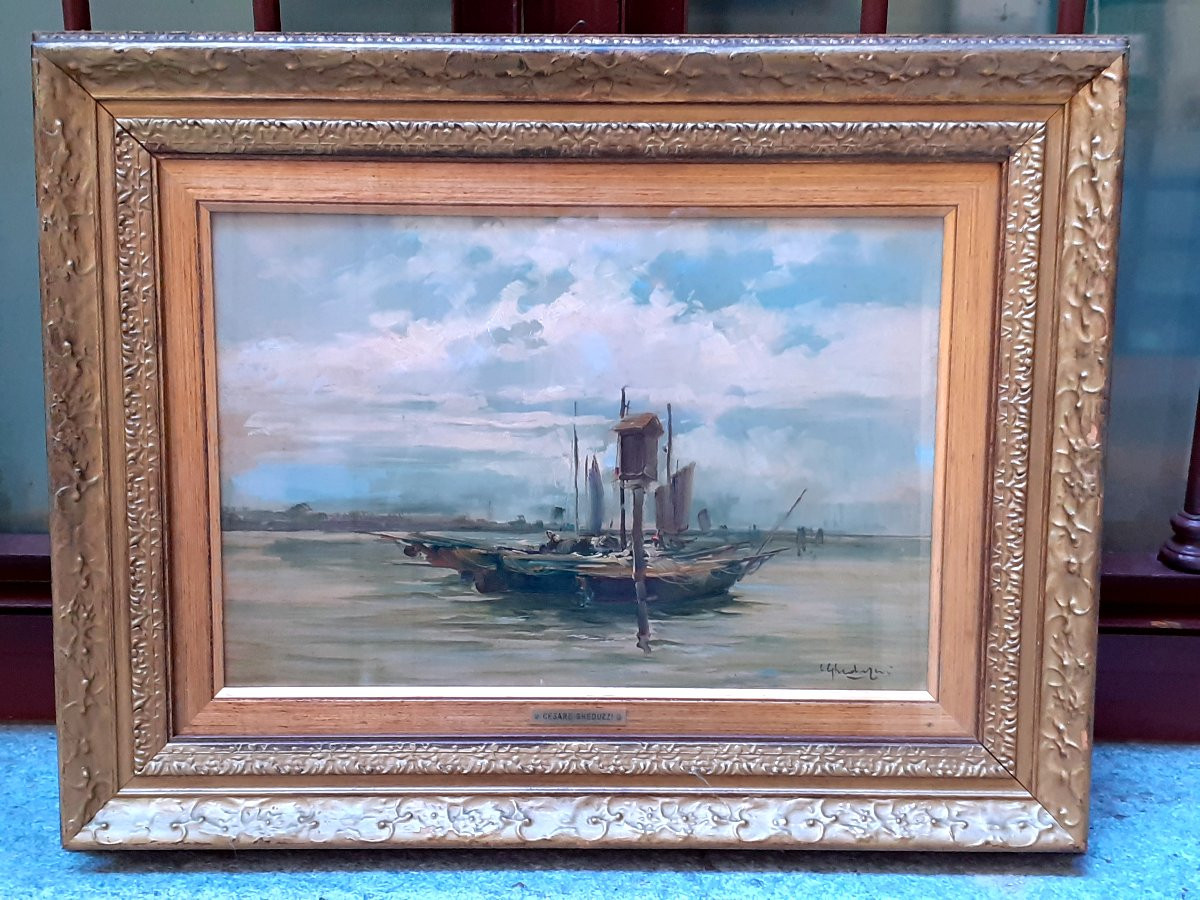 Dipinto scorcio di Venezia di Cesare Gheduzzi-photo-1