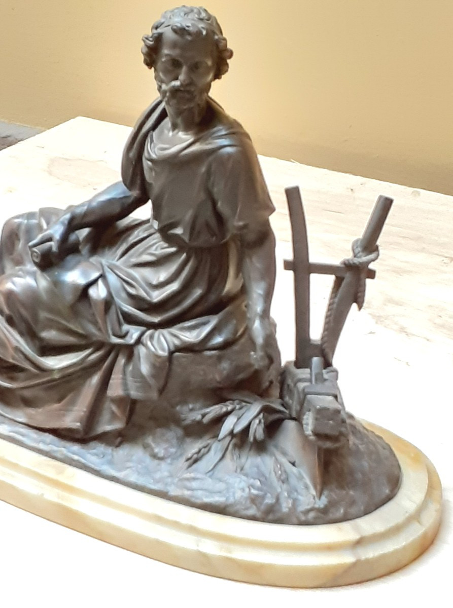 Bronzo ,raffigurante poeta -photo-2