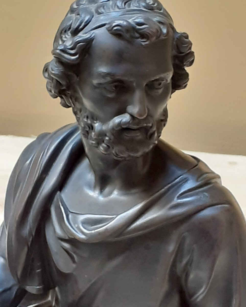 Bronzo ,raffigurante poeta -photo-3