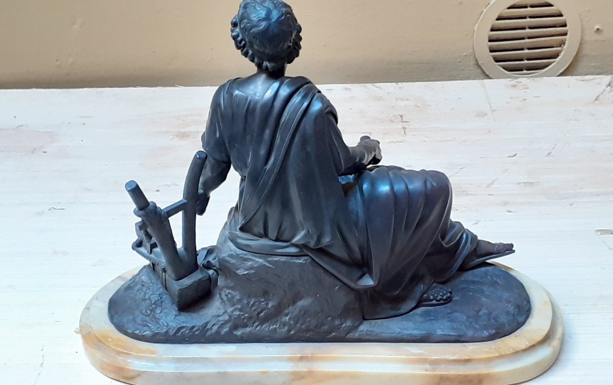 Bronzo ,raffigurante poeta -photo-4