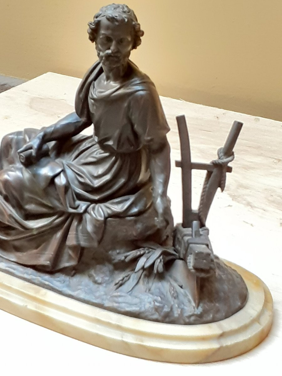 Bronzo ,raffigurante poeta -photo-2