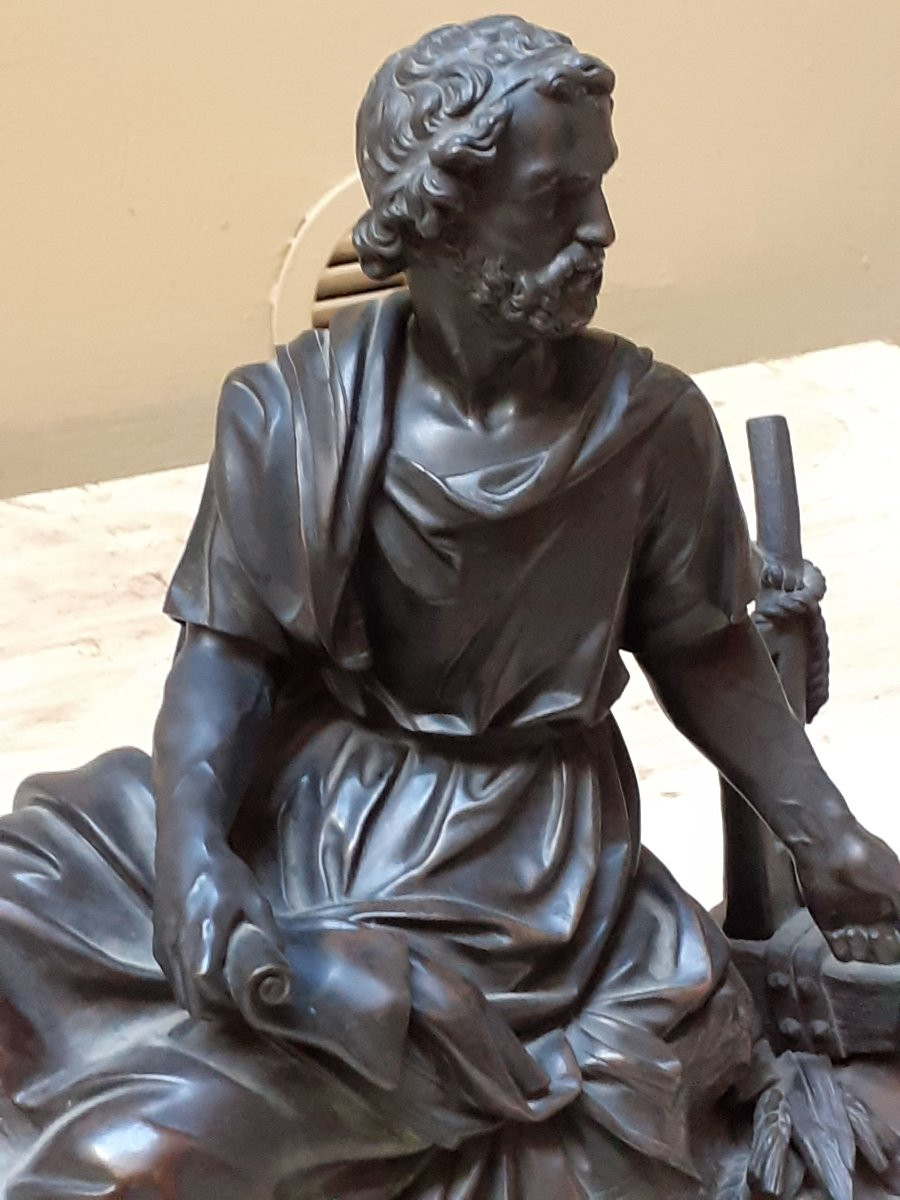 Bronzo ,raffigurante poeta -photo-4