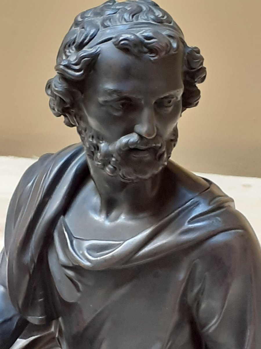 Bronzo ,raffigurante poeta -photo-5