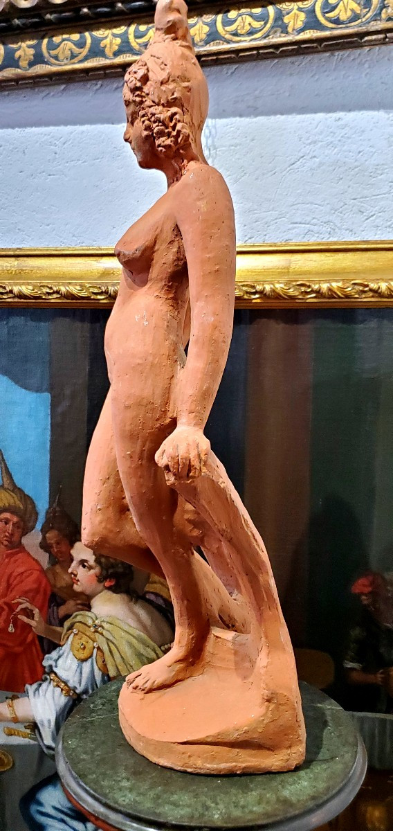 Statua in terracotta  raffigurante Odalisca epoca Art Decò-photo-3