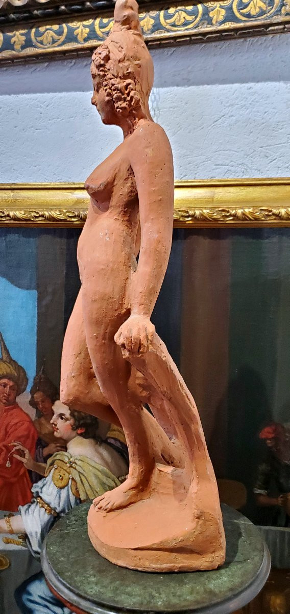 Statua in terracotta  raffigurante Odalisca epoca Art Decò-photo-4