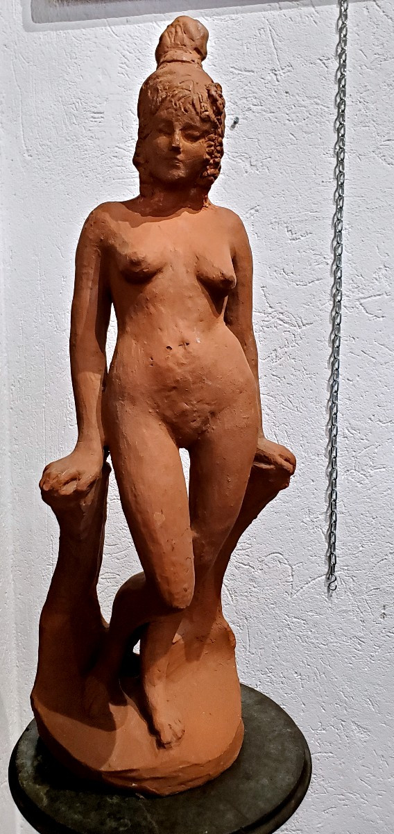 Statua in terracotta  raffigurante Odalisca epoca Art Decò