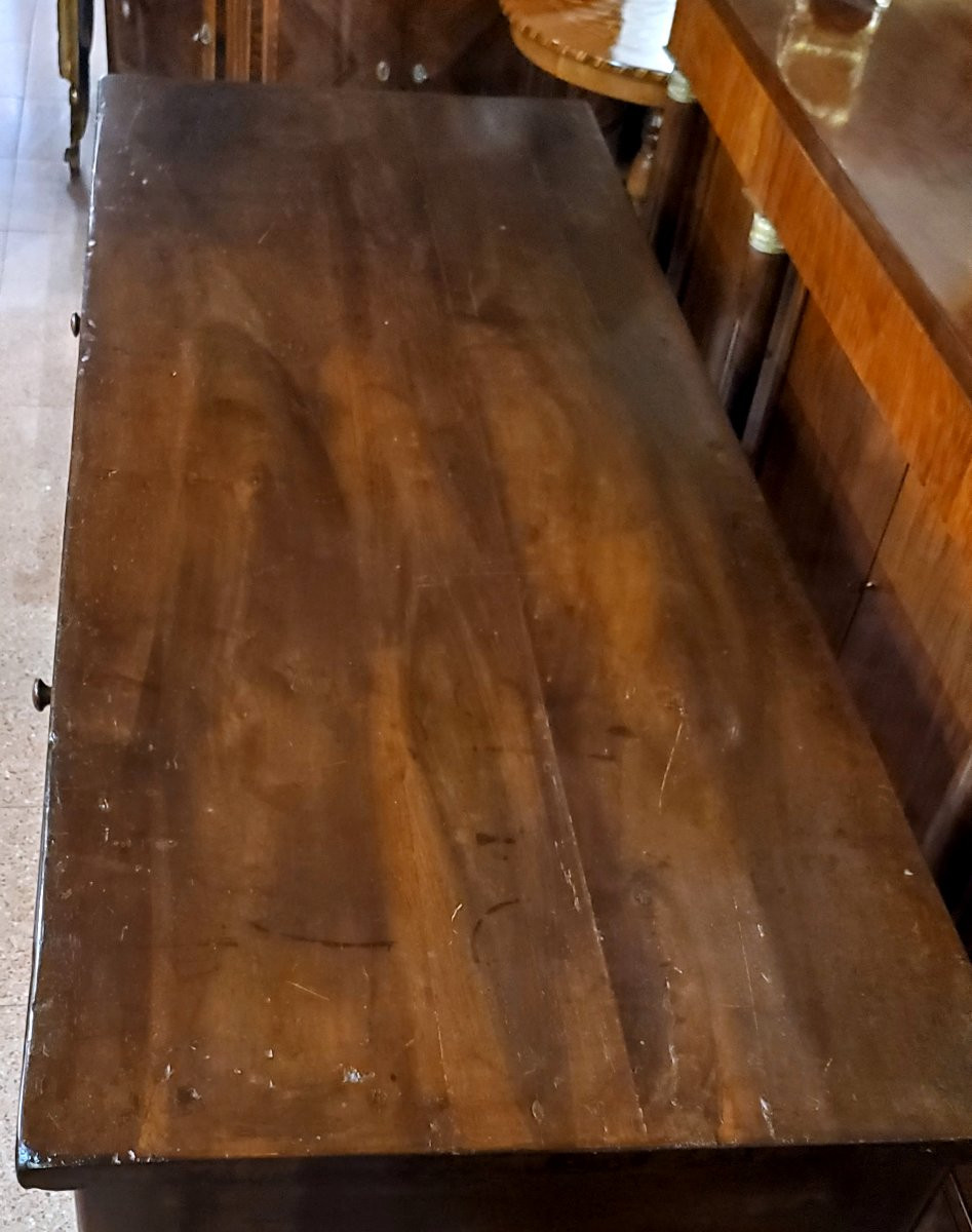 tavolo in legno di noce epoca Luigi Filippo 1840 circa , di ampie dimensioni 2 metri-photo-4