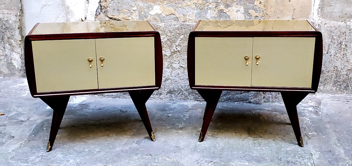 2 comodini stile Art Deco 