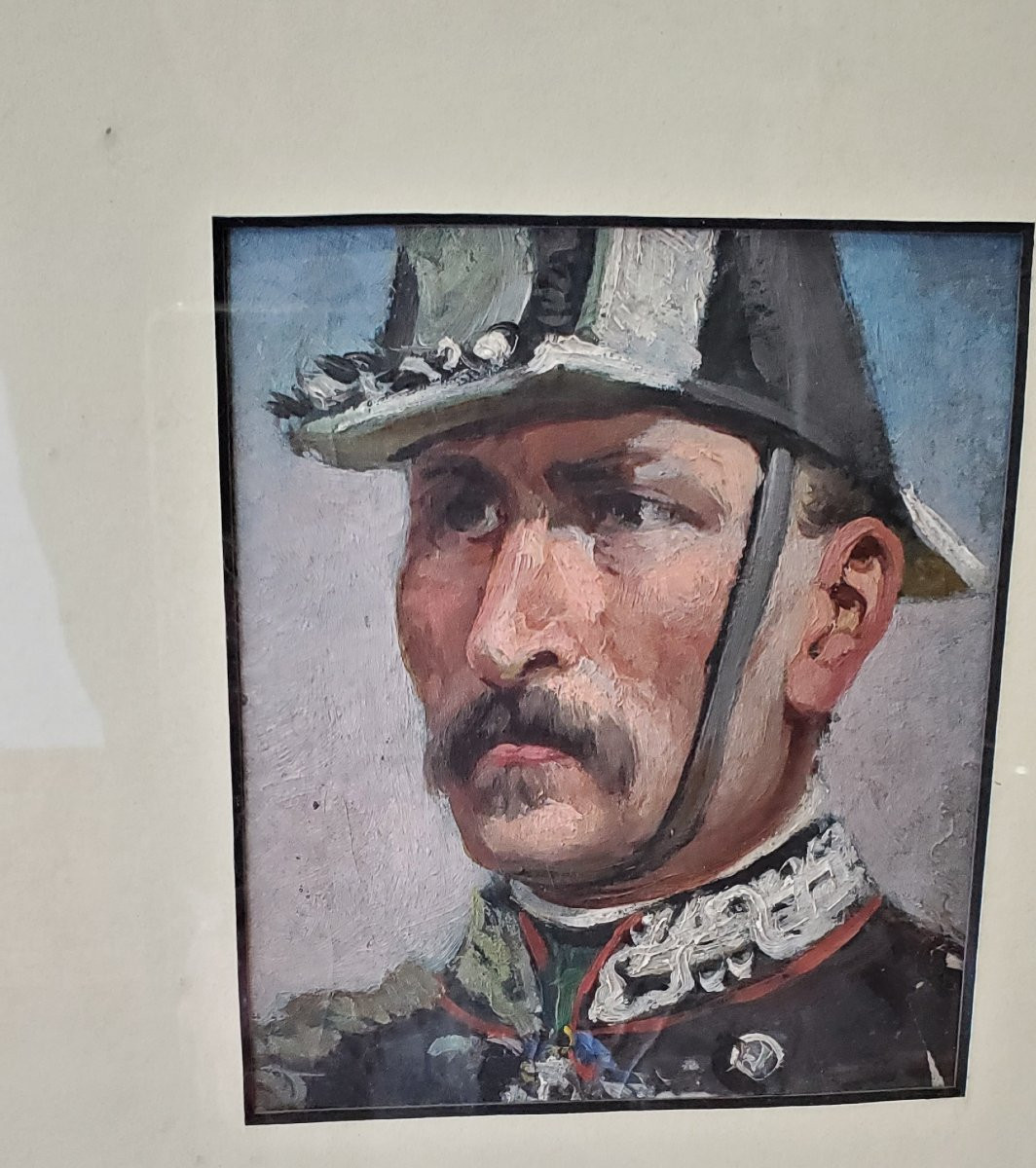dipinto acquerello raffigurante storico Carabiniere -photo-1