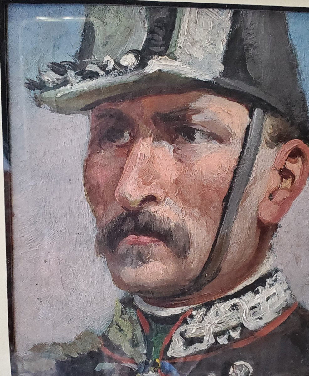 dipinto acquerello raffigurante storico Carabiniere -photo-2