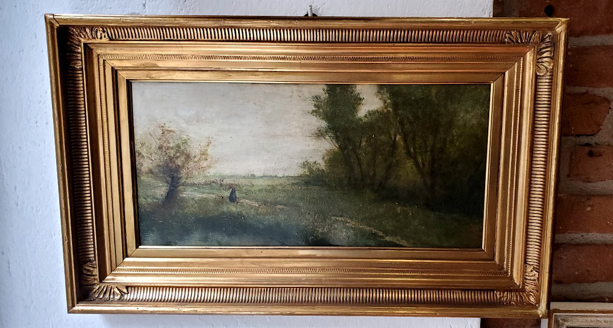 dipinto raffigurante paesaggio autore Giacinto Bo -photo-2
