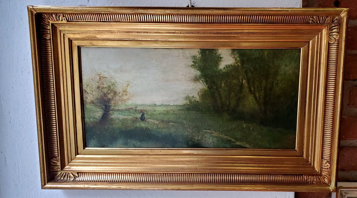 dipinto raffigurante paesaggio autore Giacinto Bo -photo-2
