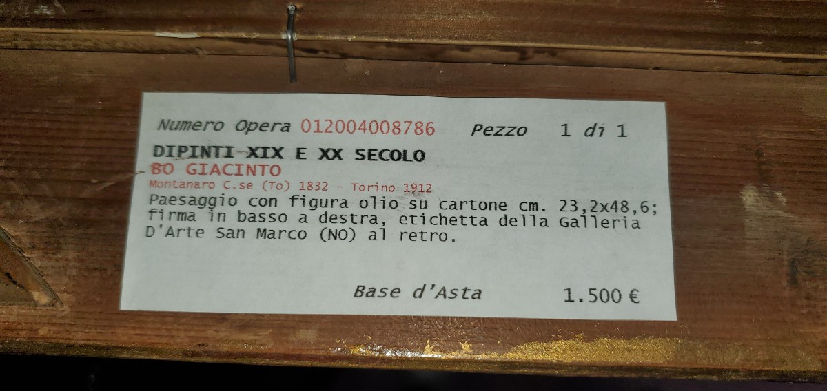 dipinto raffigurante paesaggio autore Giacinto Bo -photo-8