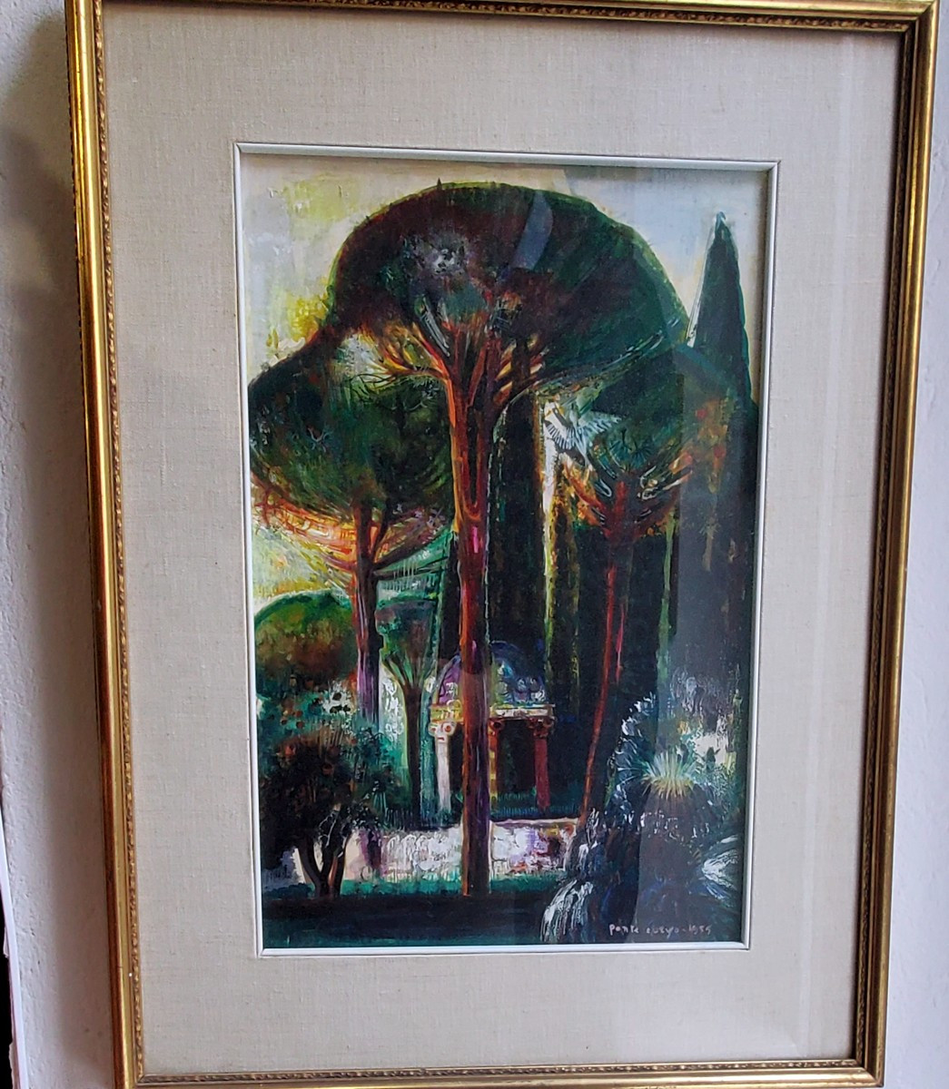 Dipinto firmato Raffaele Pontecorvo datato 1955 