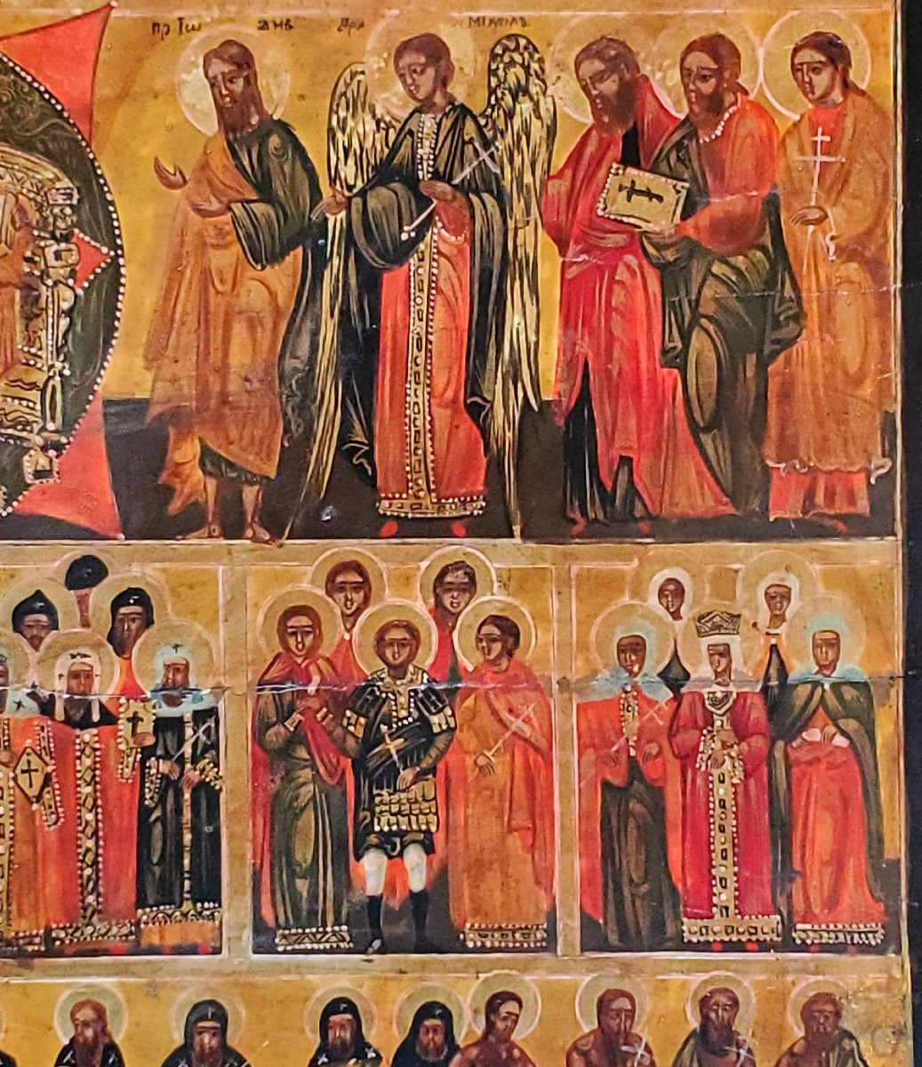 Icona Russa epoca 1750 , raffigurante le dodici grandi  feste dell'anno liturgico -photo-5