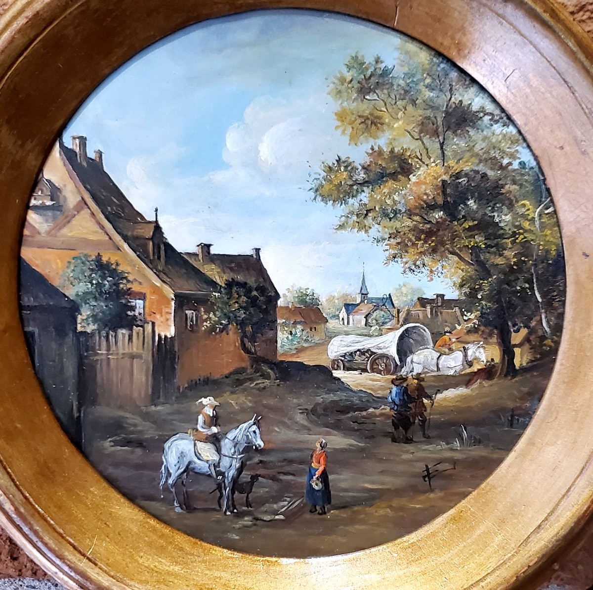 2 miniature olandesi dipinte su latta ,fine 1800-photo-3