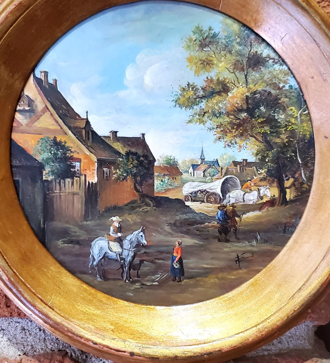 2 miniature olandesi dipinte su latta ,fine 1800-photo-4