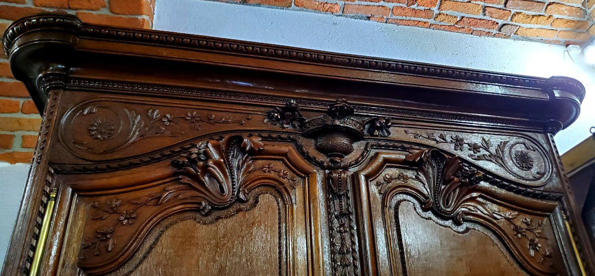 Armadio Provenzale Luigi XV originale ,manifattura Francese in legno di rovere -photo-2