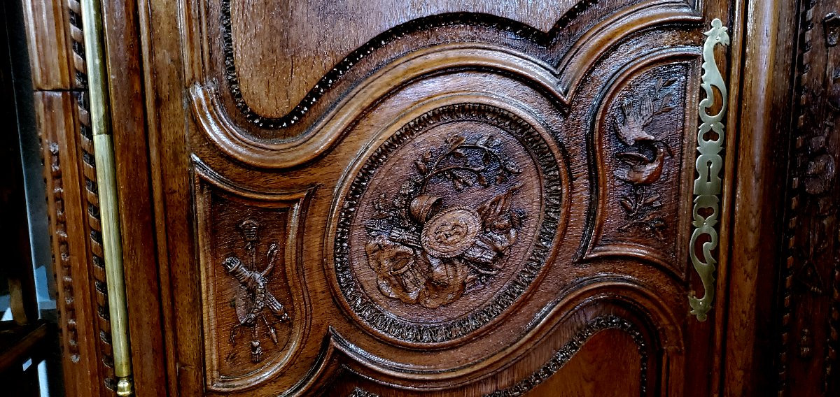 Armadio Provenzale Luigi XV originale ,manifattura Francese in legno di rovere -photo-3