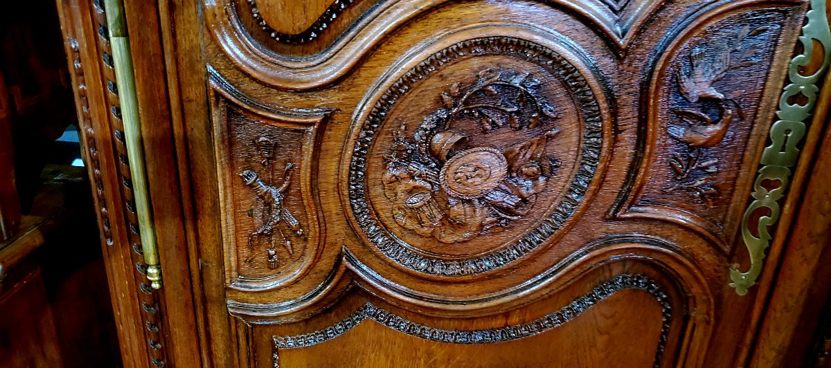 Armadio Provenzale Luigi XV originale ,manifattura Francese in legno di rovere -photo-1