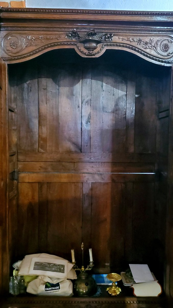 Armadio Provenzale Luigi XV originale ,manifattura Francese in legno di rovere -photo-7