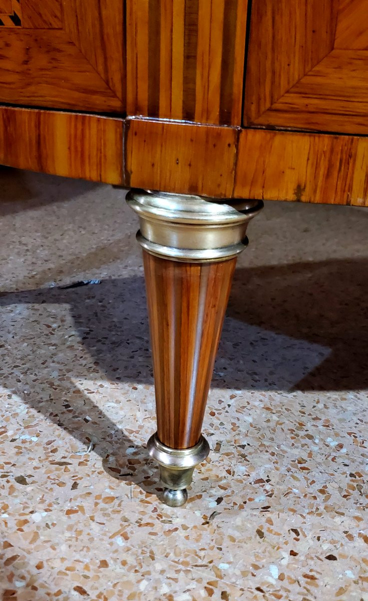 Mobile mezza luna  Napoleone III in legno  rosa , palissandro chiaro -photo-1