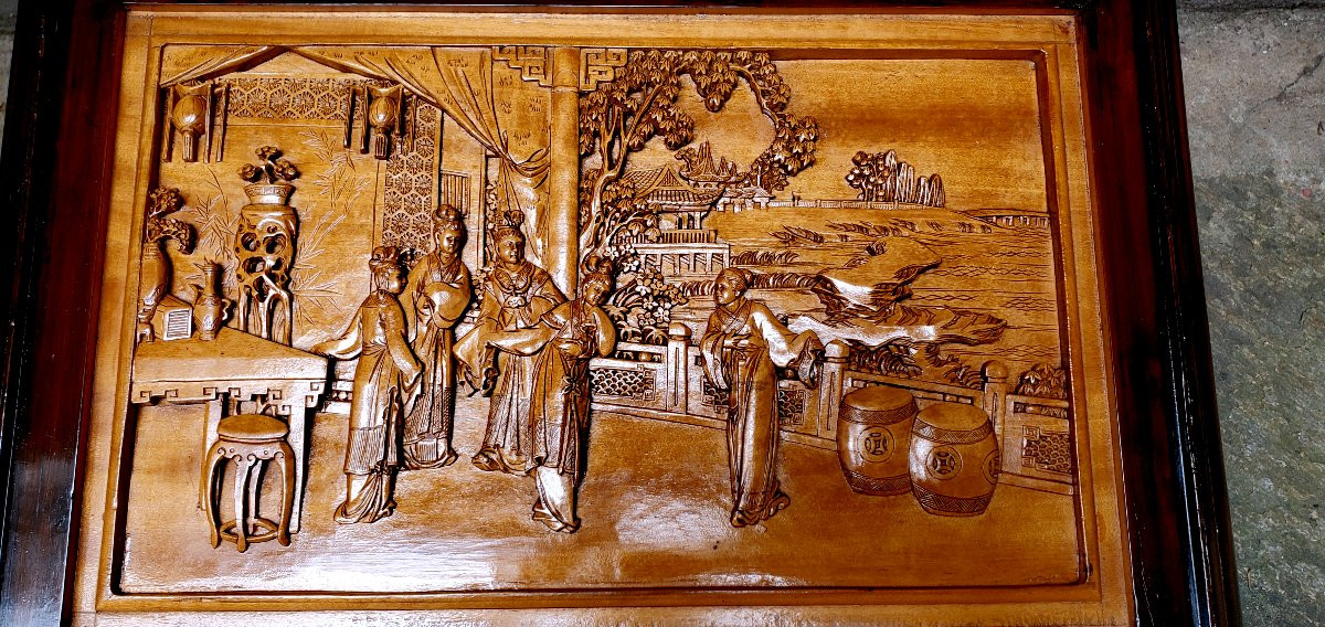 4 Tavolini richiudibili in 1 ,  manifattura Cina ,epoca seconda metà 1800 .-photo-2
