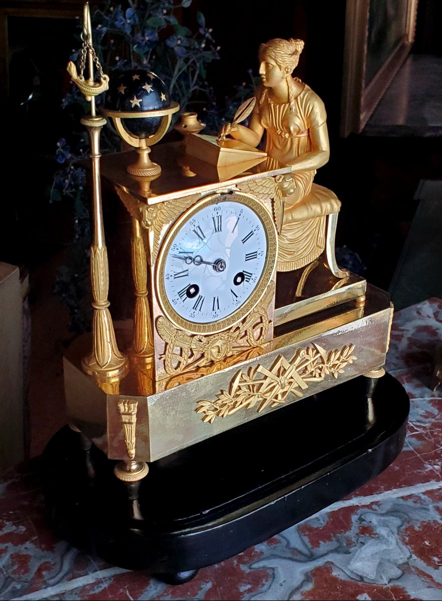 Orologio in bronzo dorato 18 kt ,epoca Carlo x ,manifattura Francese -photo-1