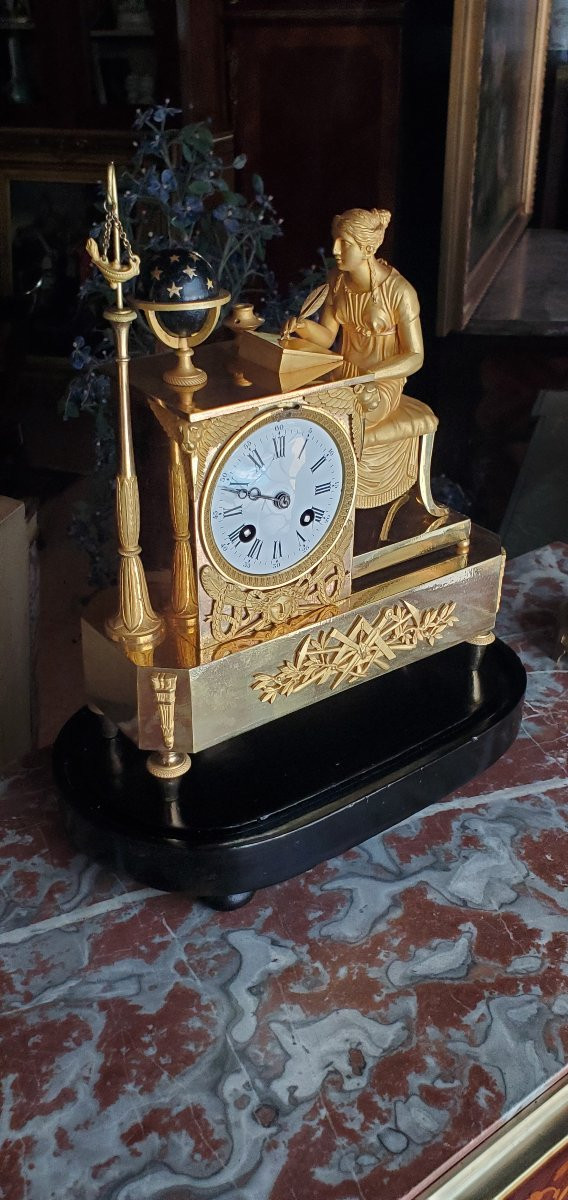 Orologio in bronzo dorato 18 kt ,epoca Carlo x ,manifattura Francese -photo-3