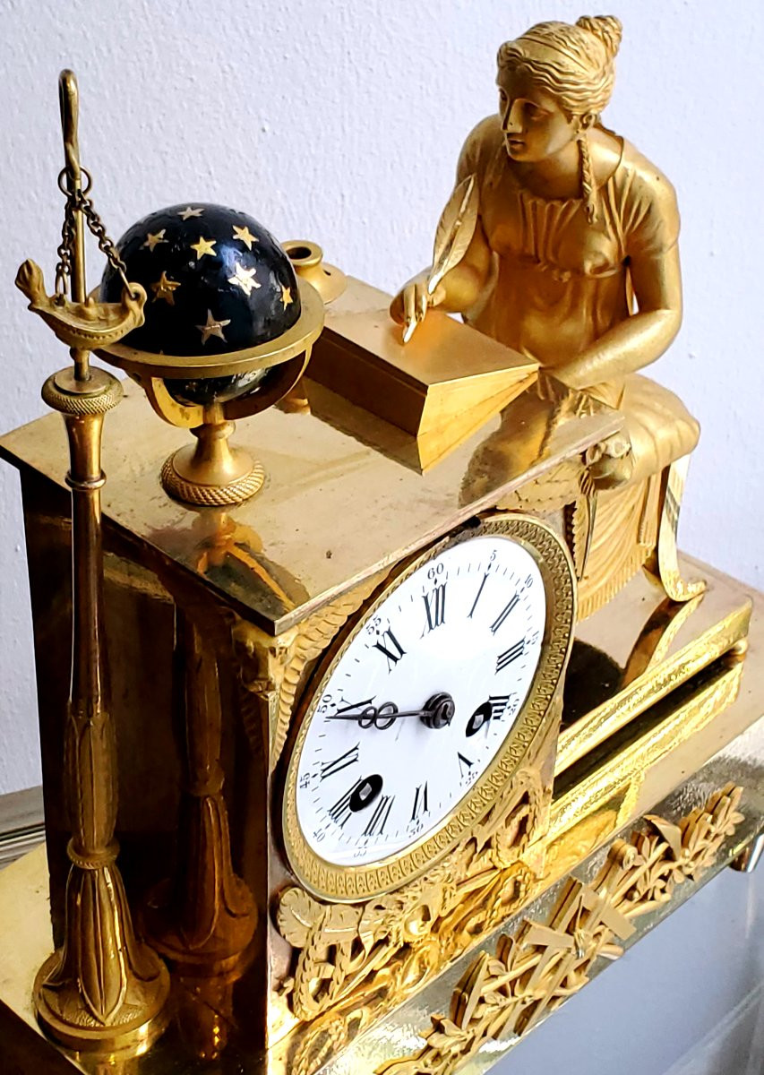 Orologio in bronzo dorato 18 kt ,epoca Carlo x ,manifattura Francese -photo-6