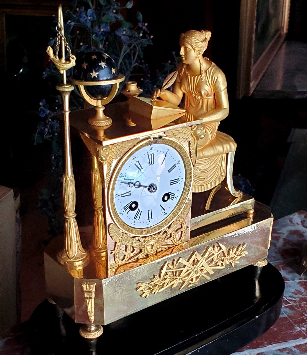 Orologio in bronzo dorato 18 kt ,epoca Carlo x ,manifattura Francese 