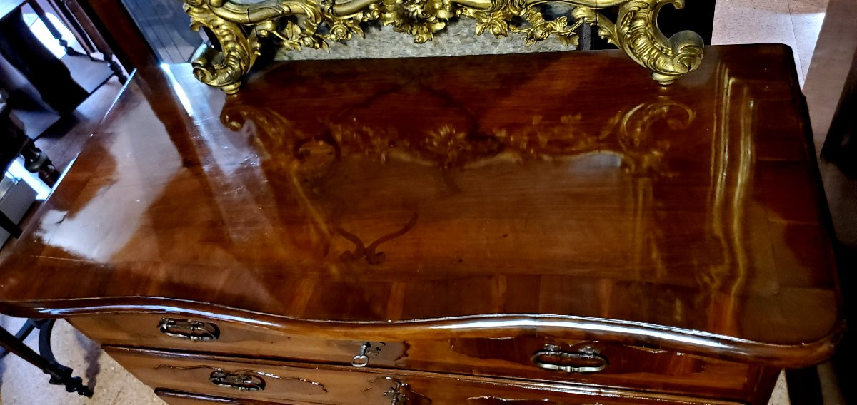 Antico Comò epoca  1750 (circa)  in legno di noce -photo-3