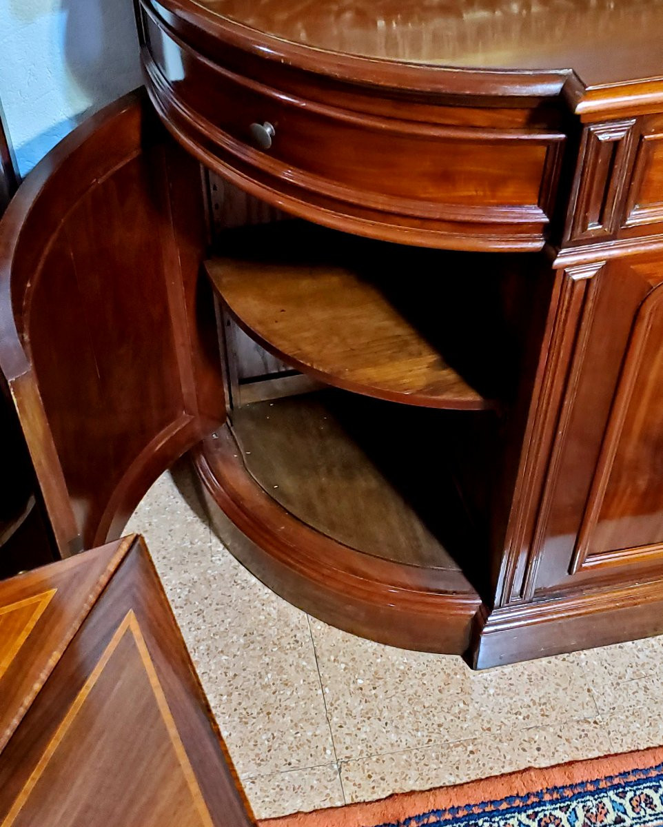 Antica credenza Luigi Filippo epoca 1850 (circa) in legno di mogano cubano.-photo-4