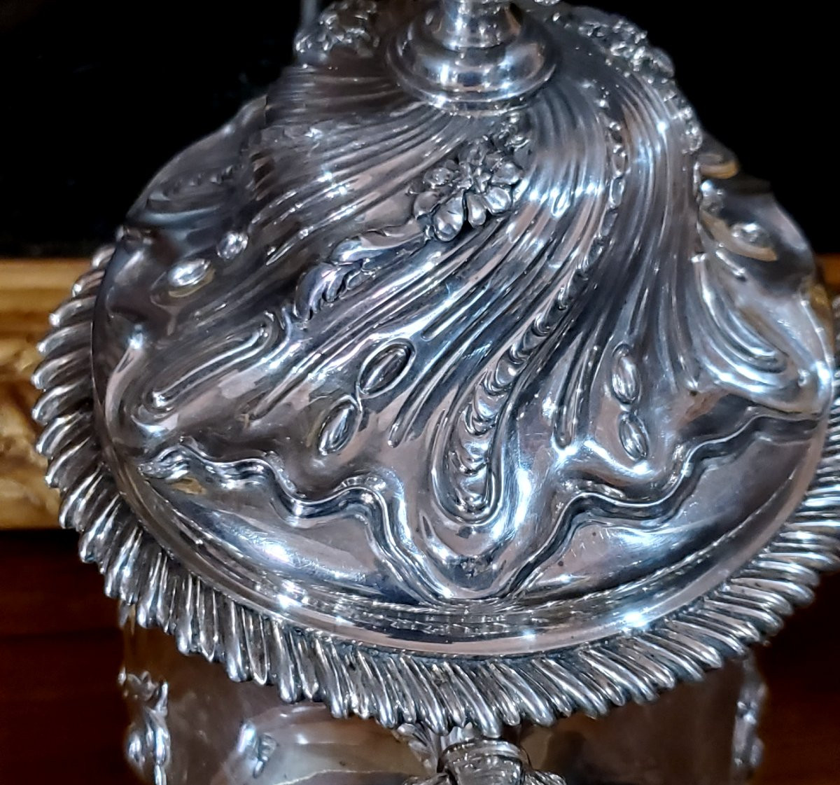 Coppa, centro tavola in Argento 925 manifattura Inglese Londra epoca 1763 -photo-2
