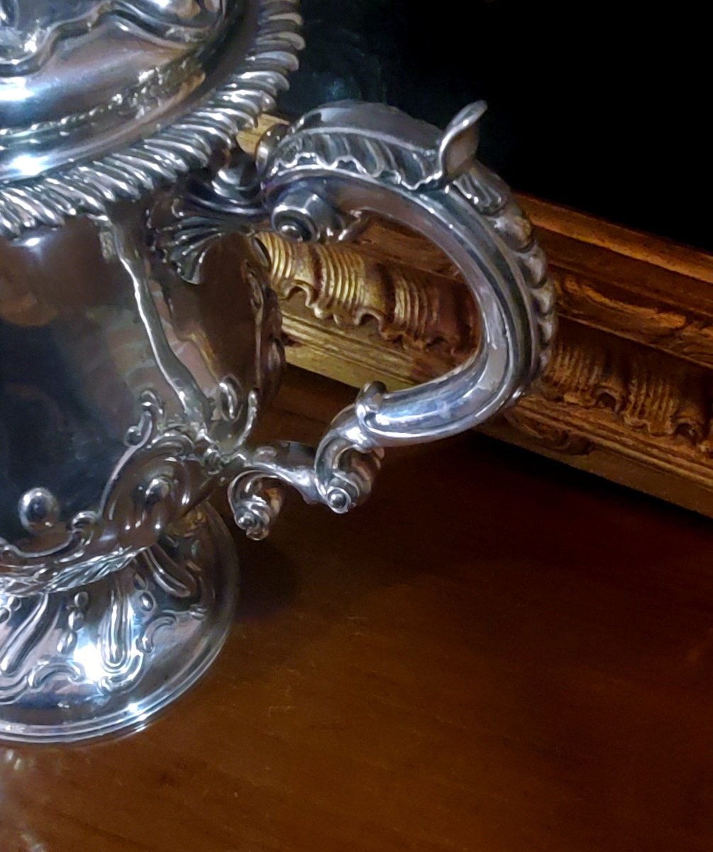 Coppa, centro tavola in Argento 925 manifattura Inglese Londra epoca 1763 -photo-6