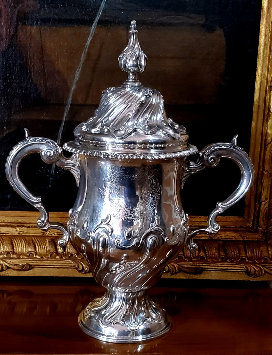 Coppa, centro tavola in Argento 925 manifattura Inglese Londra epoca 1763 