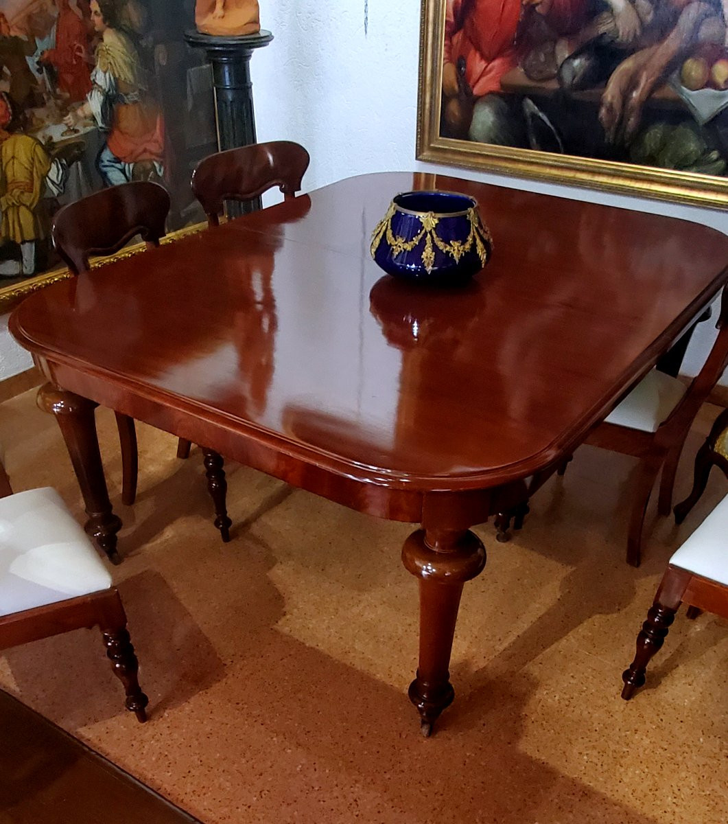 Tavolo Inglese Vittoriano ,in legno di mogano . Questo Tavole è allungabile a piacimento -photo-2